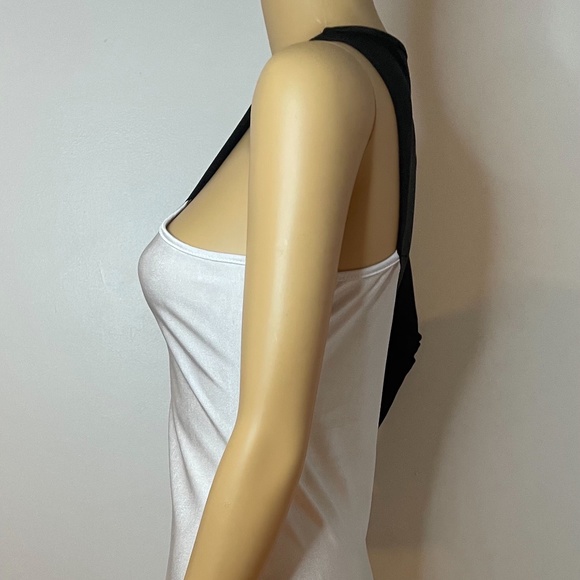 Mod sixties black white one sleeved sheath dress! - Picture 9 of 15